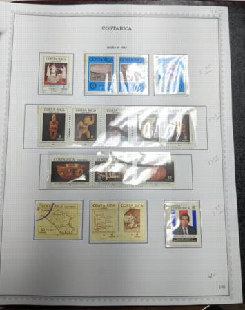 Costa Rica 1883-1992 Mint and Used Collection in Minkus 3-Ring Binder