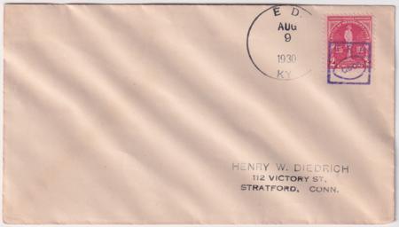 US Kentucky, Ed 688 Fancy Cancel Cover, URA, Egg in Square