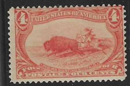 US 287 Early Commemoratives F Mint NH Pristine - Bright Color! cv $330