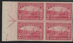 US 373 Early Commemoratives XF Mint LH Left Arrow Block cv $100