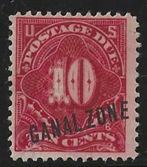 US Possessions - Canal Zone J3 F+ Mint H cv $900