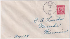 US Kentucky, Ed 690 Fancy Cancel Cover, Green Frog Cancel