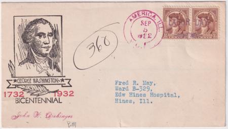 US Illinois, America 706 Fancy Cancel Cover, Labor Day