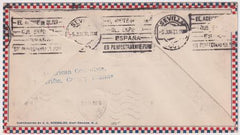 US 1930 Pan Am. Flight Cover to Tenerife with 479, FR9 Minnesota Fed. Res. Bank Perfin