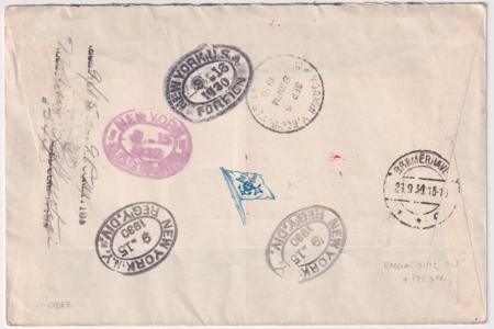Switzerland / US 1930 Europa Catapult Registered Cover