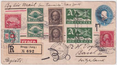Switzerland / US 1926-27 Pestalozzi Swiss Flight Cover with Dual Franking