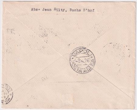 Liechtenstein / Switzerland  1926 First Swiss African Flight to Italy