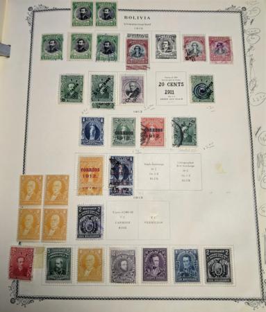 Bolivia 1866-1892 Mint and Used Collection in Scott Binder