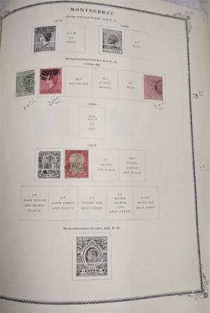 British Area -Guiana, Guyana, Jamaica, Leeward Is, Monerrat 1860-1976 Used Collection in Scott Binder