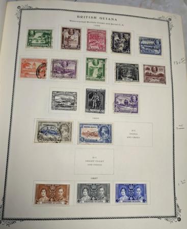 British Area -Guiana, Guyana, Jamaica, Leeward Is, Monerrat 1860-1976 Used Collection in Scott Binder