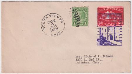 US Ohio, South Vienna 632, U525 Fancy Cancel Cover, Ship