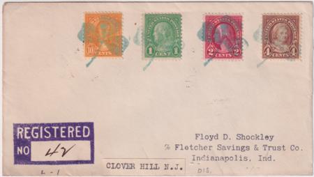 US New Jersey, Clover Hill 632, 636, 642, 688 Fancy Cancel Cover