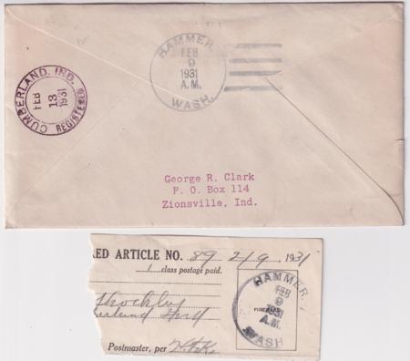 US Washington, Hammer 632, 636, 642, 689 Fancy Cancel Cover