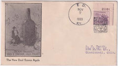 US Kentucky  Ed 542  7161  Fancy Cancel Cover  Face in Box