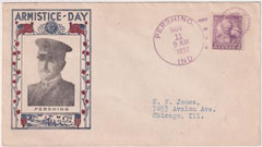 US Indiana, Pershing 725  Fancy Cancel Cover, Pershing In Circle