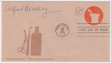 US U574 FDC Signed by Alfred Hershey, Nobel Prize Winner