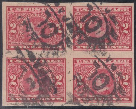 US 371 Early Commemoratives Used VF Block
