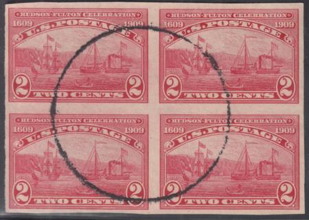US 373 Early Commemoratives Used VF Block