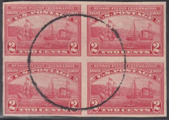 US 373 Early Commemoratives Used VF Block