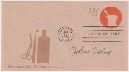 US 574 FDC Signed by Julius Axelrod, Nobel Prize Winning Neuropharmacologist