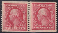 US 353 Washington / Franklin Mint LH VF-XF Paste-Up Pair, Perf Imprint Under Paste-Up, Exceptionally Well Centered!