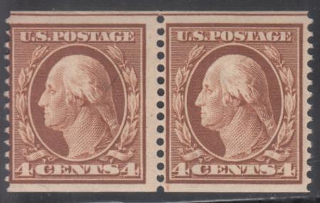US 354 Washington / Franklin Mint Hinged AVE-F Pair, 3 MM Spacing