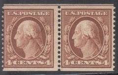 US 354 Washington / Franklin Mint Hinged AVE-F Pair, 3 MM Spacing