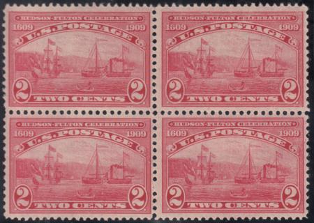 US 372 variety Early Commemoratives Mint NH VF Block, UR Stamp Double Transfer Esp In "1609" Severely Undercatalogued