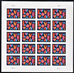 US 5543a Modern Imperf Love Sheet