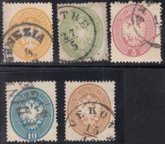 Austria 15-19 Used F-VF Fresh Neatly Cancelled Set