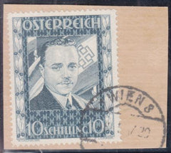 Austria 380 Used VF On Piece- Vienna Cancel