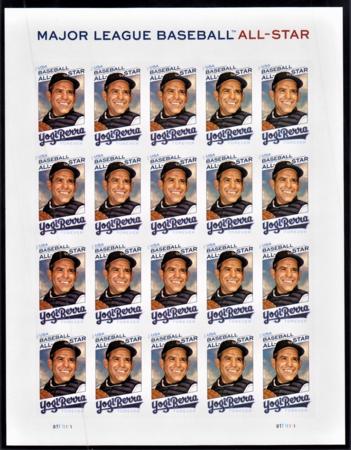 US 5608a Modern Imperf Yogi Berra Sheet
