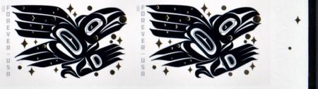 US 5620a Modern Imperf Raven Pair