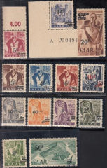 Saar 175a-87a Mint NH VF-XF Rare 1st Printing. Most Double Signed With Geigle BPP Certs - Beautiful!