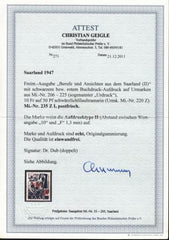 Saar 175a-87a Mint NH VF-XF Rare 1st Printing. Most Double Signed With Geigle BPP Certs - Beautiful!