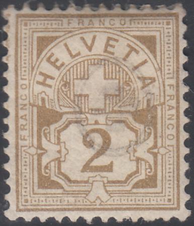Switzerland 77 (SBK 53) Mint H VF 2ct White Paper