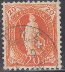 Switzerland 82 Used XF Well Centered - Rich Color - Light Cancel