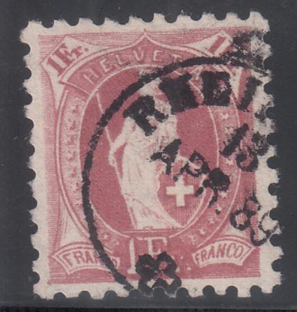 Switzerland 93 (SBK 71B) Used VF Old Style "Rneineck" Cds Cancel