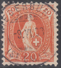 Switzerland 82A (SBK 66D) Used VF S-O-N Cancel