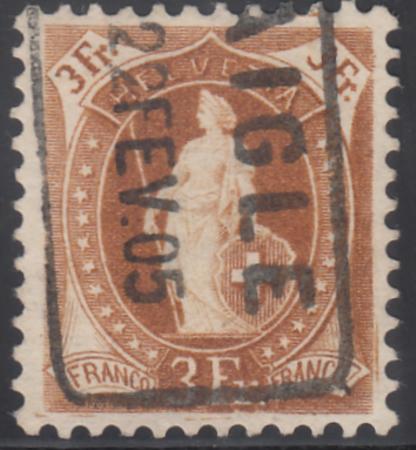 Switzerland 88B (SBK 72E) Used VF 11 1/2 x 12 Control Mark II
