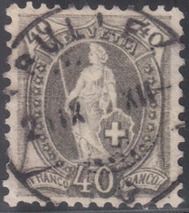 Switzerland 84C (SBK 69C) Used XF 11 1/2 x 11, Control Mark I - Rare So Nice!