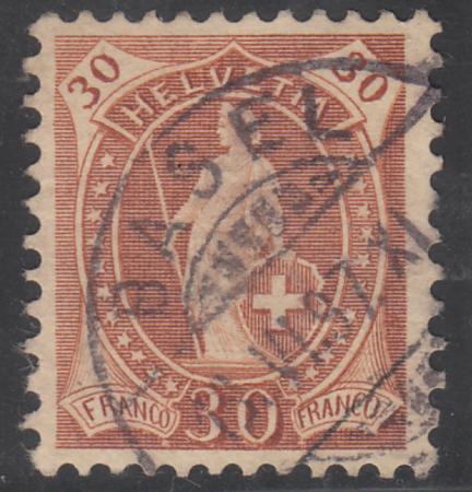 Switzerland 95 (SBK 68D) Used XF Beautiful!