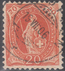 Switzerland 105 var (SBK 86AA) Used F-VF Re-Engraved Plate - Nice Cancel
