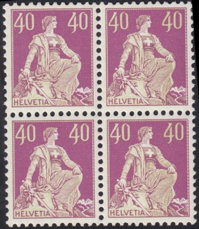 Switzerland 135a/144a Mint NH VF Scarce Complete Set Of Blocks
