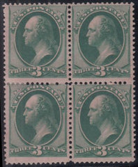 US Essays and Proofs 158 - E1 Mint H/LH  Ave-F-VF Block Of 4 On Pale Rose