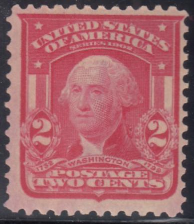 US 319c Bureau & Regular Issues F - VF Mint NH Scarlet Shade