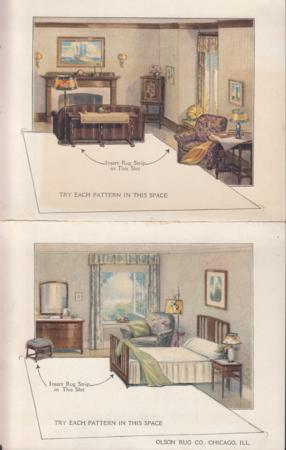 US 575 FDCS Chicago Precancel Shermack III VF Stamp On Edge, Flow Cover Due To Very Heavy Contents Still Present. Olsen Rug Advertising 5 Pieces, Mostly Multicolor Incl. Spectacular Piece Allowing You To Compare Rug Sample Colors On Your Floor!