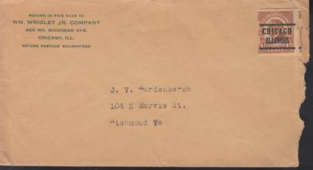 US 576 FDCS Chicago Pecancel Shermack III Ave-F Stamp On F Cover Roughly Opened Right