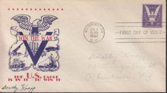 US 905  FDC Knapp Printed Cachet Address To Dorothy Knapp In Her Hand + Autographed By Her Lower Left, Effectively Signed Twice. Ex Wall Knapp. Unique!