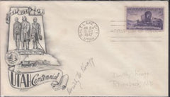 US 950 FDC Fleetwood/Knapp Printed Cachet FDC Addressed To Dorothy Knapp Rhinebeck. Autographed Dorothy Knapp. Ex Wally Knapp. Unique!